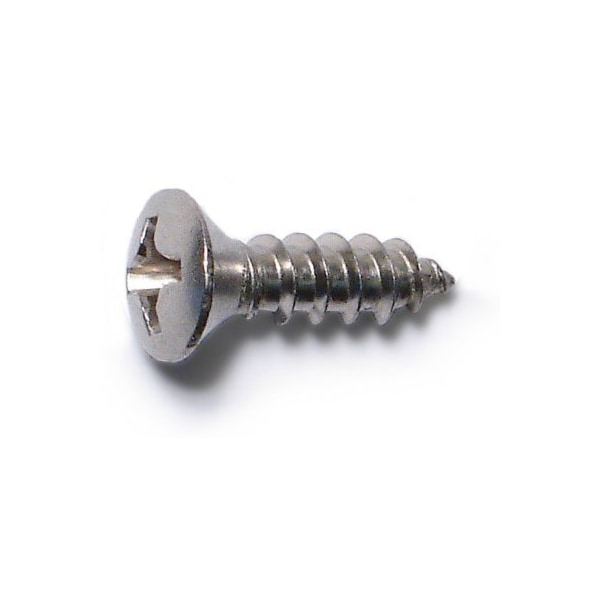 Midwest Fastener Sheet Metal Screw, #6 x 1/2 in, 18-8 Stainless Steel Oval Head Phillips Drive, 100 PK 05215 - main